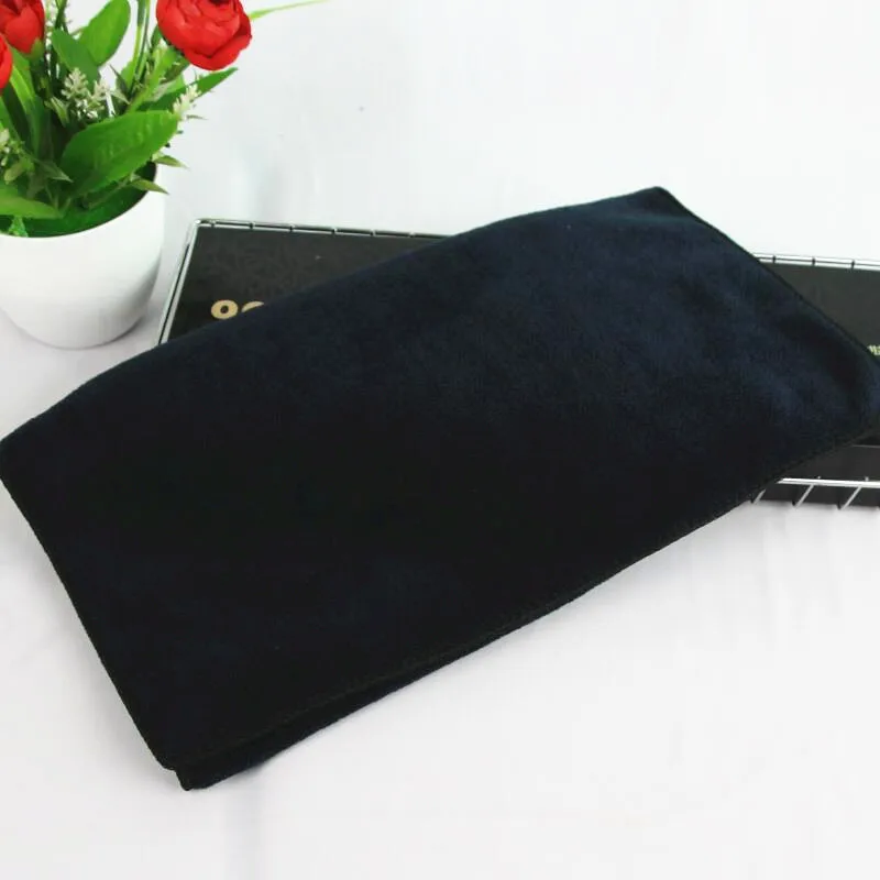 Wholesales sublimation super water absorbency microfiber fabric black hair salon towel for hair drying