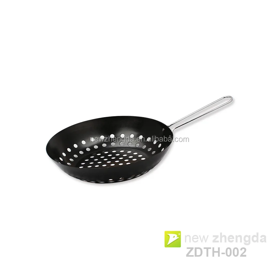 Foldable BBQ Skillet Grill Topper Grill Tray With Non-Stick Coating for Outdoor Roasting Skewers