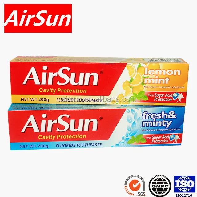 AirSun natural herbal mint whitening fluoride toothpaste