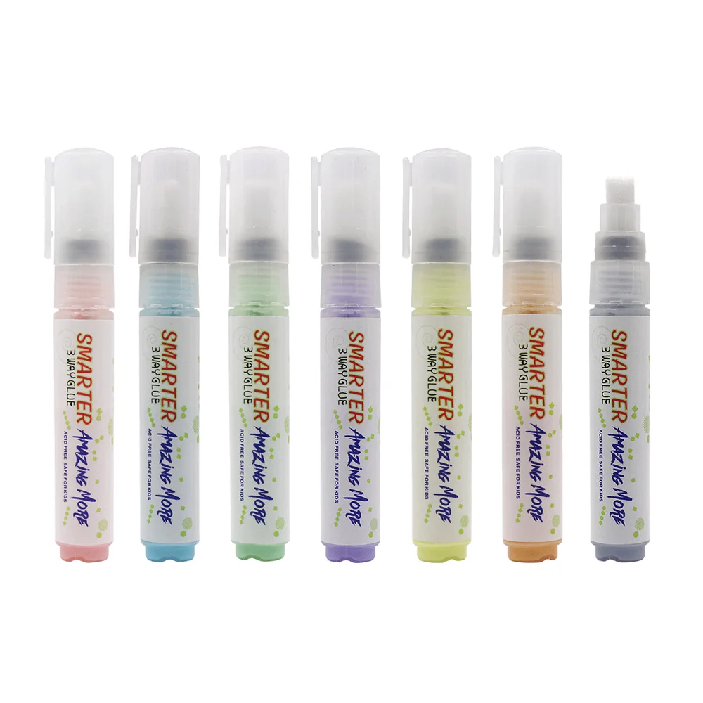 Factory price Non Toxic liquid glitter 8mm Tip Glue pen