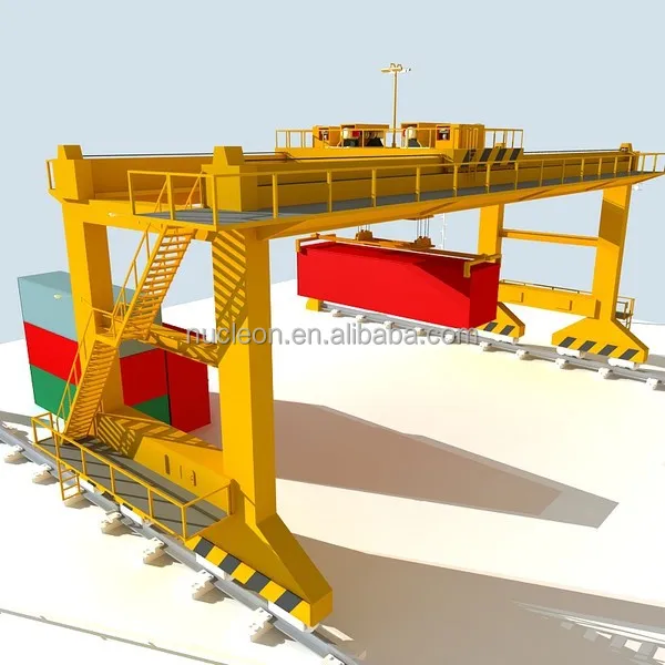 Customized 40Ton RMG Type Rail Traveling Double Girder Container Gantry Crane