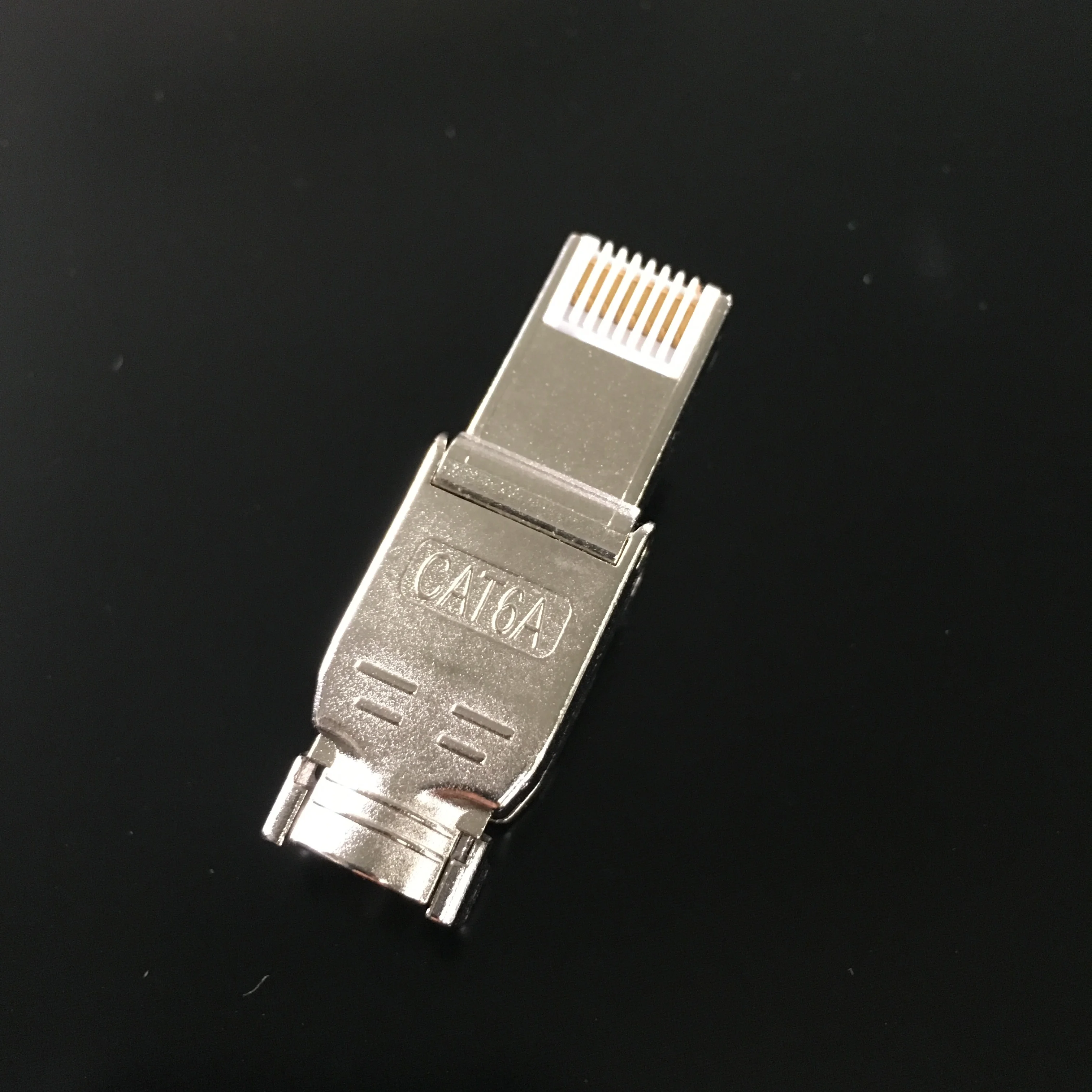 Shielded RJ45 Cat6A Toolless Modular Plug For 22AWG-26AWG Cable