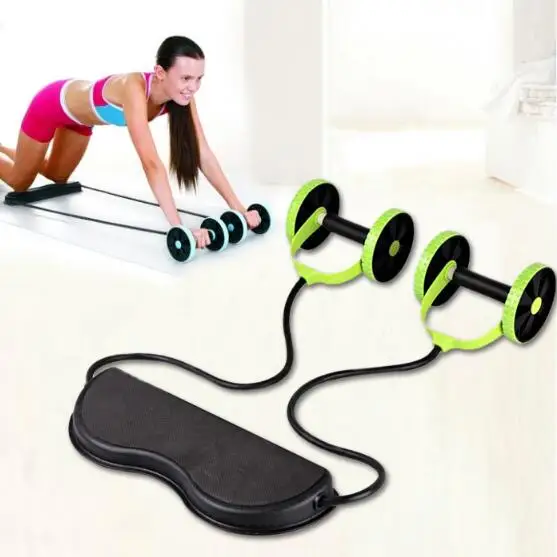
Sport Core Double AB Power trainer advance wheel fitness Abdominal exercises Equipment coaster Pull roda Waist Slimming Trainer 