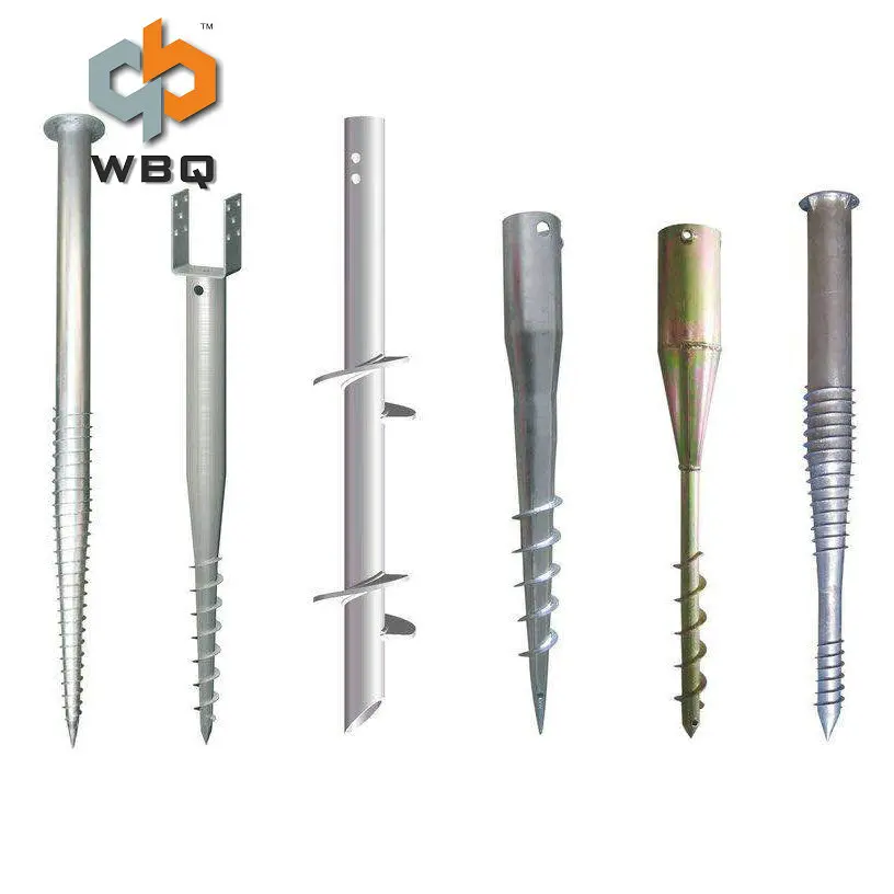 Солнечная система Горячеоцинкованный заземляющий винтовой анкер