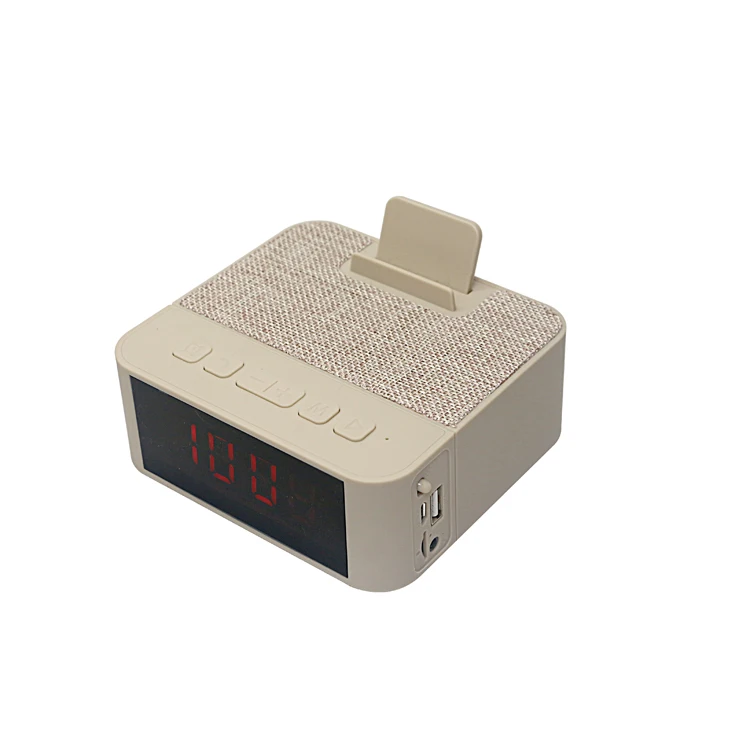 Best Selling AM FM Radio Clock 3d Mini BT Led Wireless Portable Stereo Surround Sound 1200mah Bt Speaker