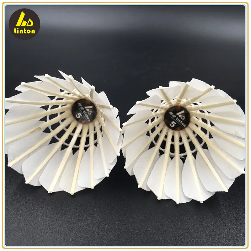 Hot sales linton most durable goose feather badminton shuttlecock