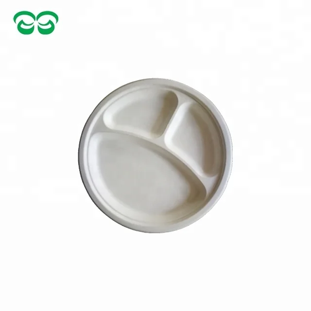 Factory Oval Disposable Sugarcane Bagasse Food Tray Biodegradable Paper Plates