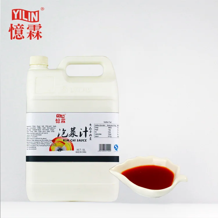 Chinese manufacturer 5L hot sale cheap healthy kimchi sauce for dish with private label