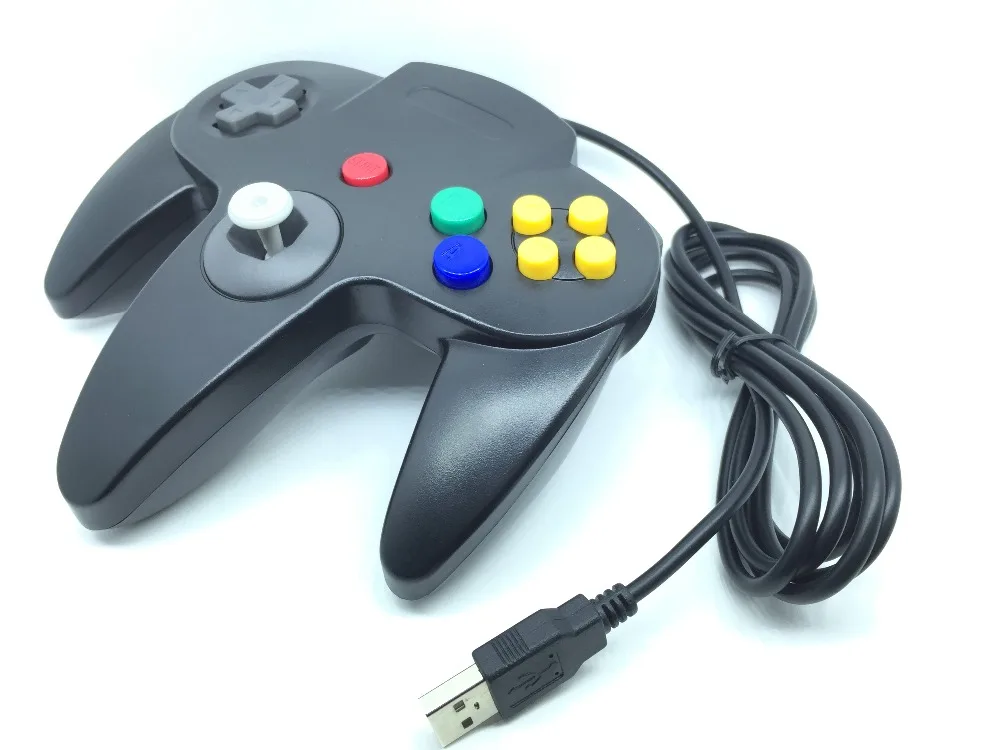 Classic N64 USB Wired Game Controller for Nintendo 64 PC and MAC