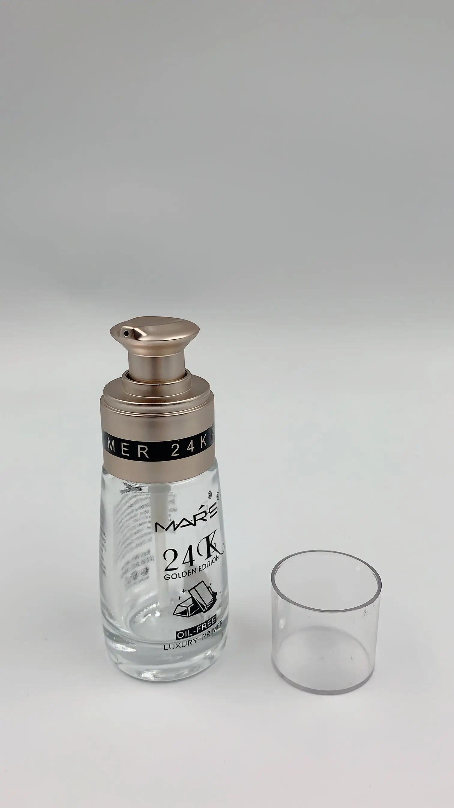 Hot selling luxury kind skin care serum cream glass bottle with pump
