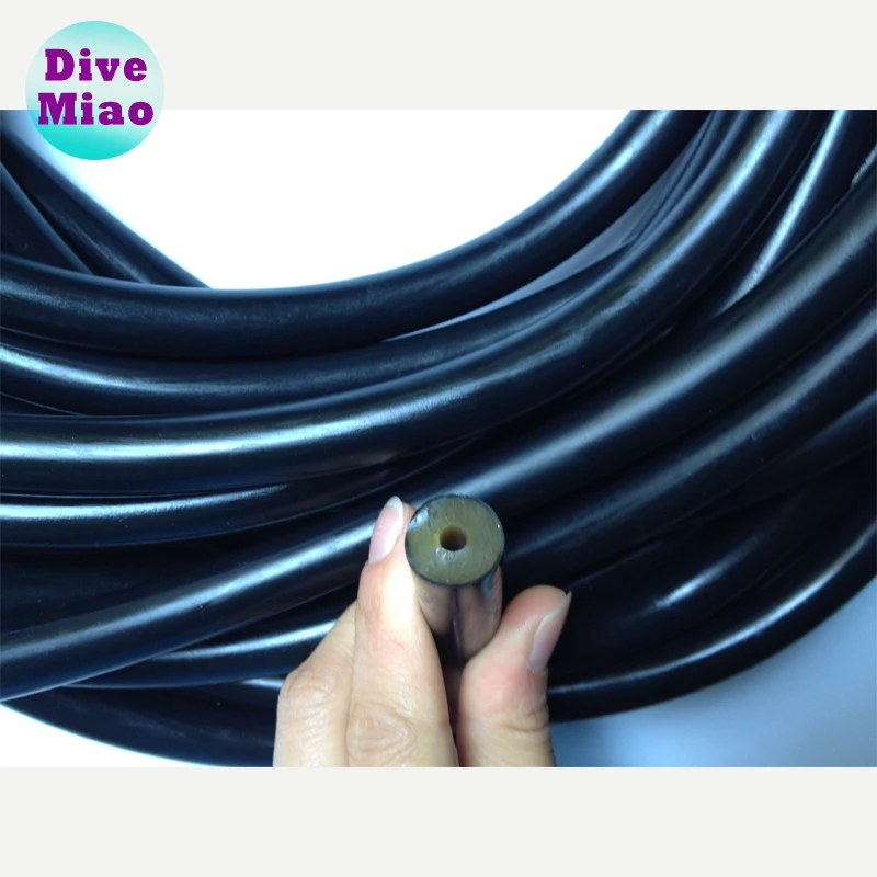 Черная резиновая трубка OD 5/8 дюйма для мощных лент для подводной охоты, 16 мм, латексная трубка для подводной охоты, трубка для подводной охоты