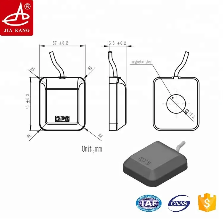 JIAKANG Outdoor 1575MHz GPS Car Adhesive Navigation External Active Antenna