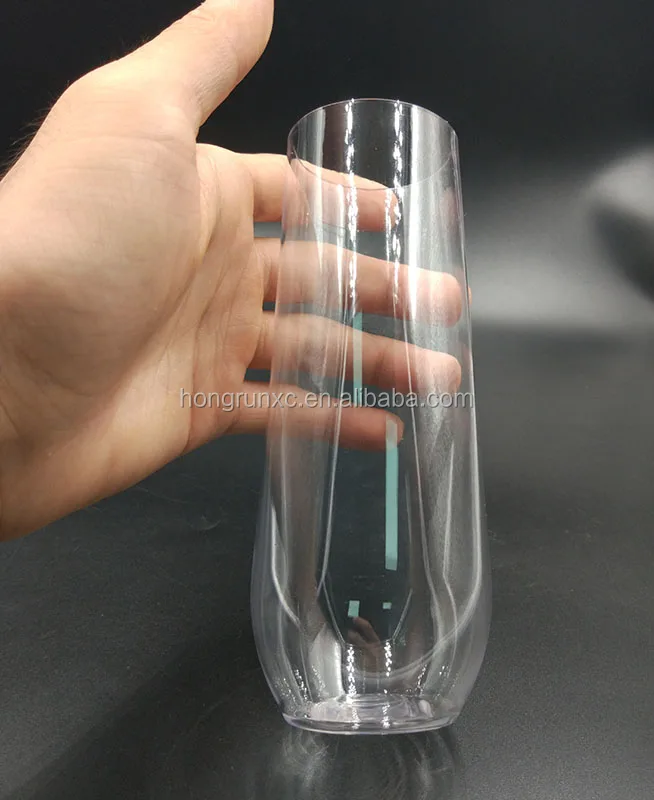 unbreakable disposable stemless plastic champagne glasses