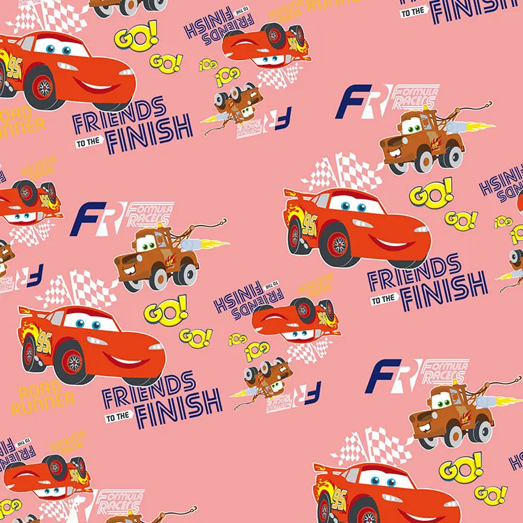 Hot sale digital printed custom design fabric knitting 95 cotton 5 spandex fabric Cotton animal print fabric for dress