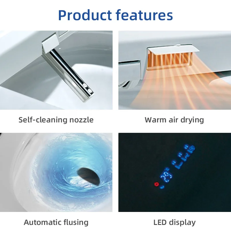 Modern smart automatic operation tankless electronic intelligent toilet