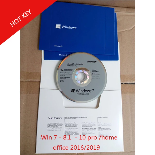  Высокое качество Windows 7 Профессиональный цифровой OEM ключ Win Pro 64-бит программное обеспечение отправка по электронной