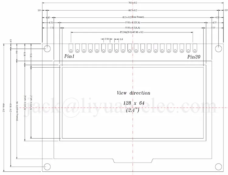 2,4 2,42 дюймов 128*64 LM240 плата контроллера, модуль ЖК-дисплея oled