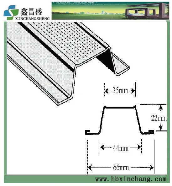galvanized steel furring channel used for suspended ceiling grid system