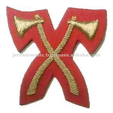 CROSSED AXES MESS DRESS - INFANTRY PIONEER Custom Hand Embroidered Bullion Metal Wire Badges PVC Rubber logo and Patches