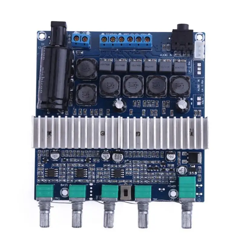 Free Ship DC12V-24V 2x50W+100W Digital Audio Amplifier Board TPA3116D2 Subwoofer Speaker Amplifiers Home Bass For Speaker