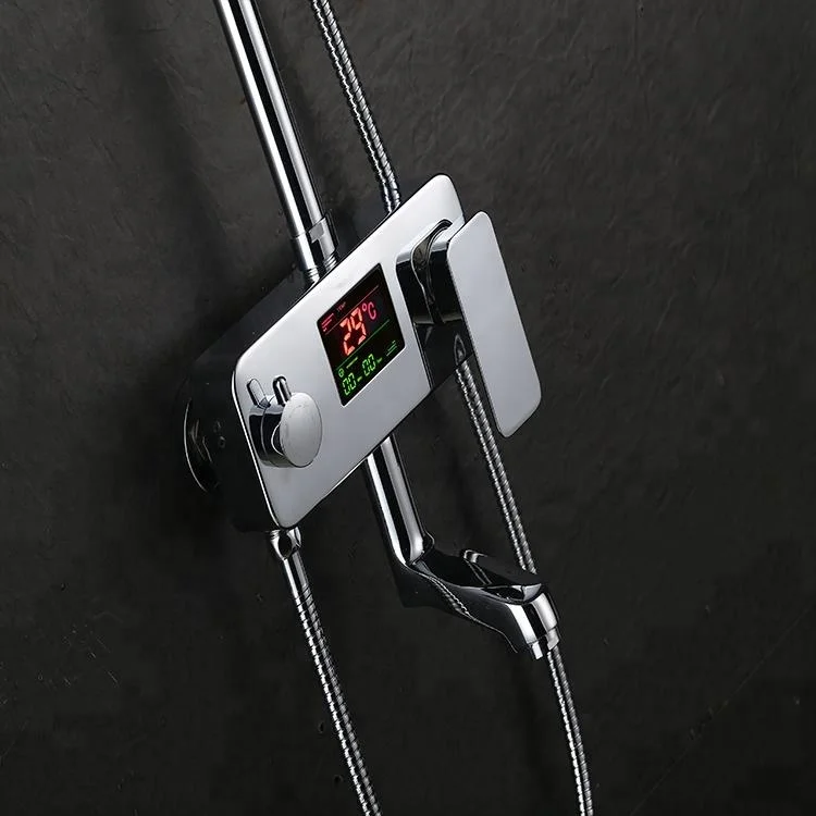 New product intelligent digital display thermostatic bathroom shower faucet