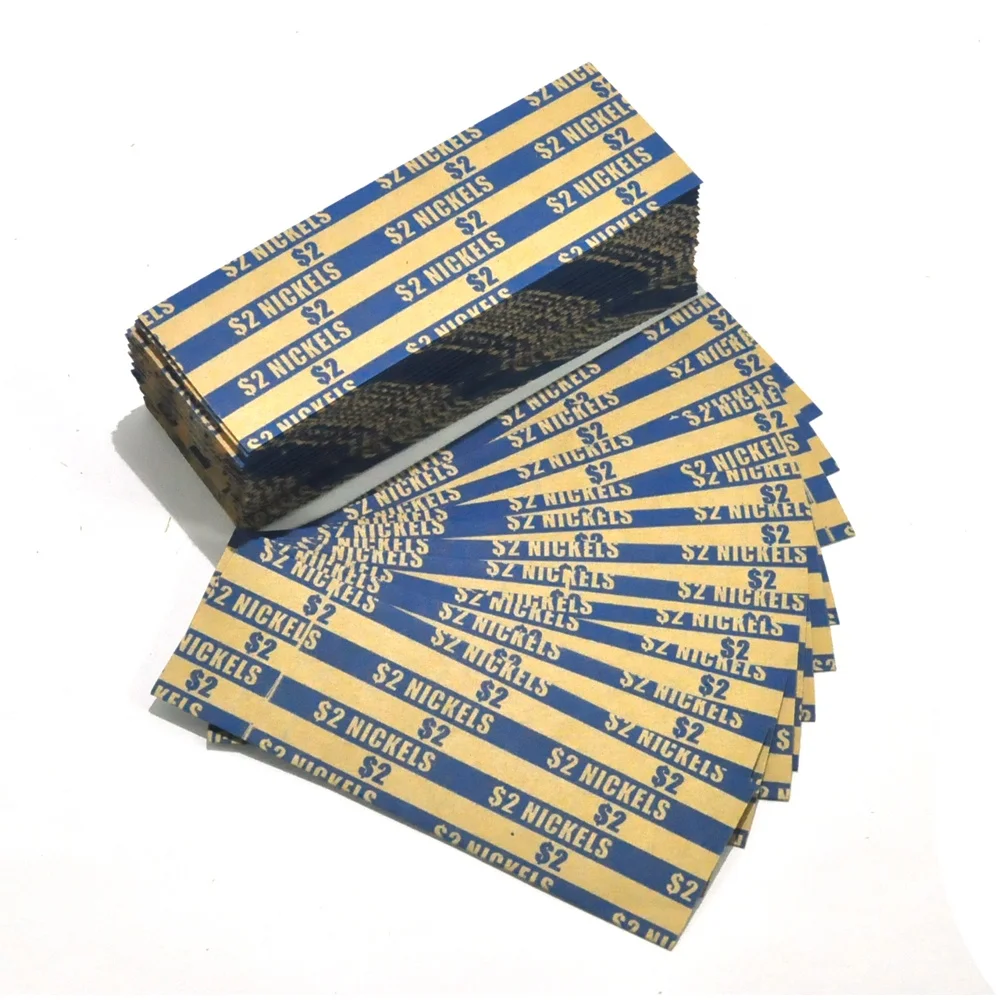 L LIKED High quality assorted 4 sizes flat paper euro coin wrapper for finance