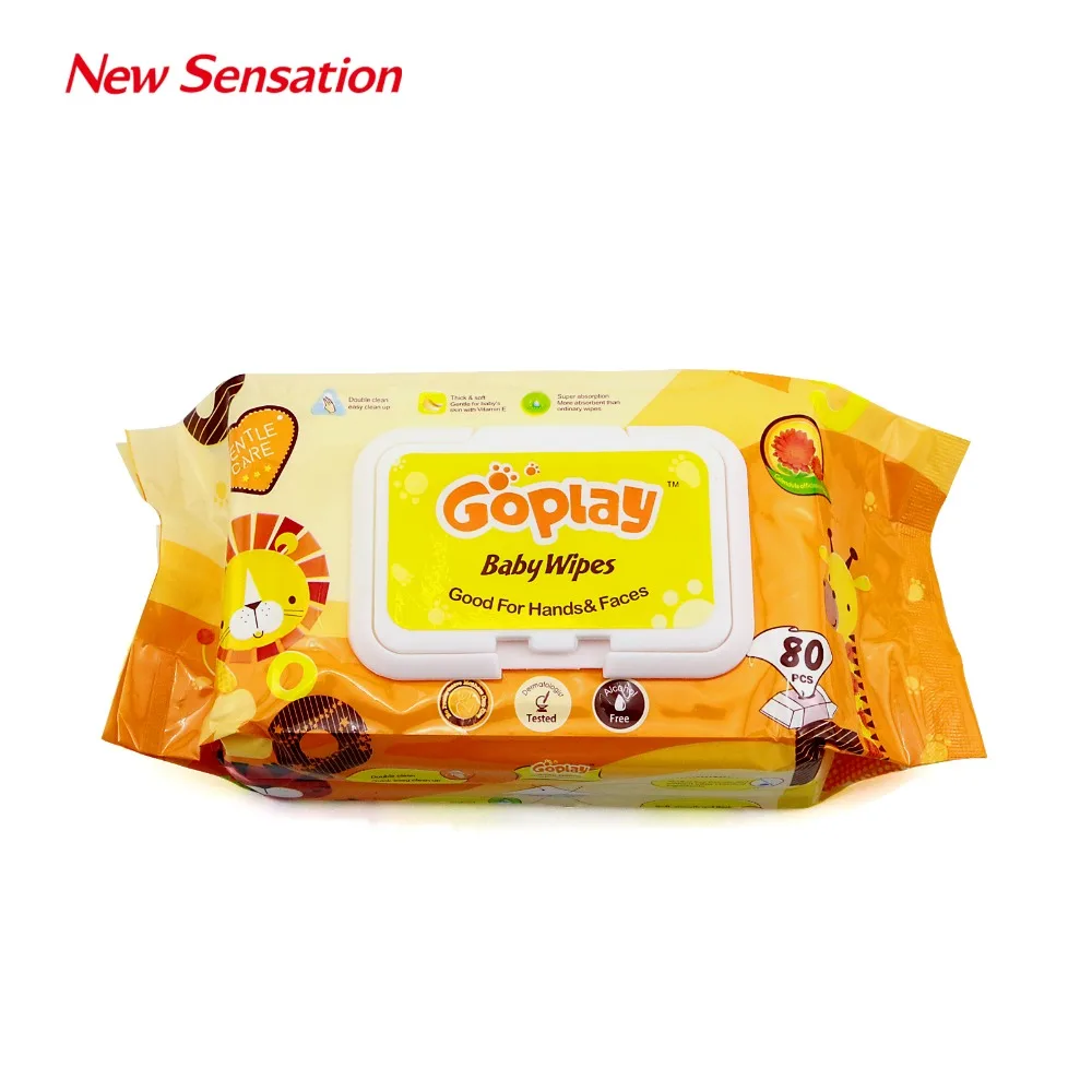 
Premium Quality Aalcohol Free Skin Care Baby Wipes Export to Turkey (GPBW-80) 