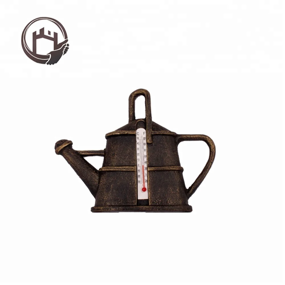 Decorative outdoor and indoor red mercury thermometer with large display