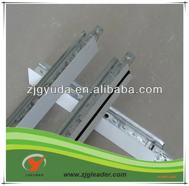 ZJGLEADER Ceiling Grid Components False Suspended Galvanized Steel Flat Ceiling T Grid