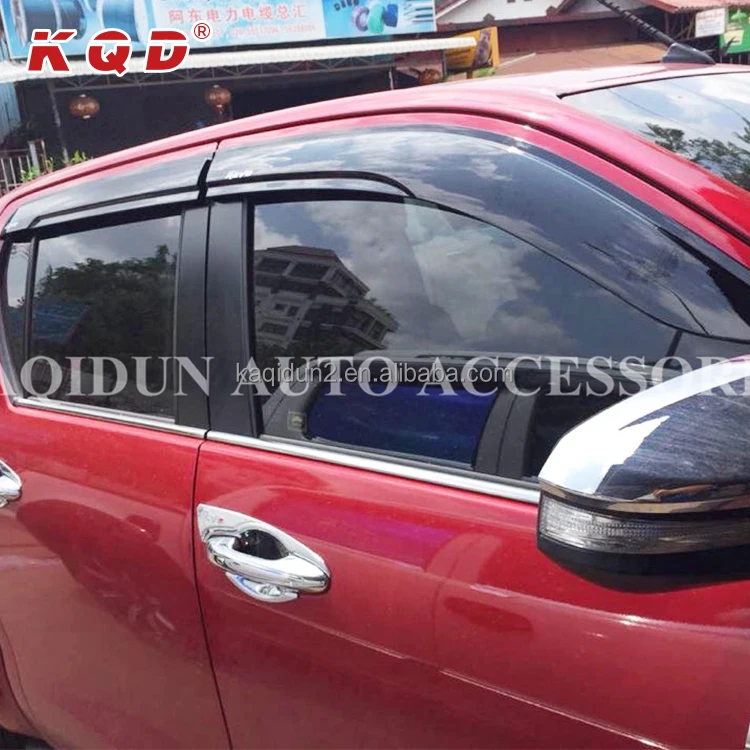 Экстерьера автомобиля Аксессуары впрыска Окно Солнцезащитный козырек дождя гвардии двери, для hilux Revo