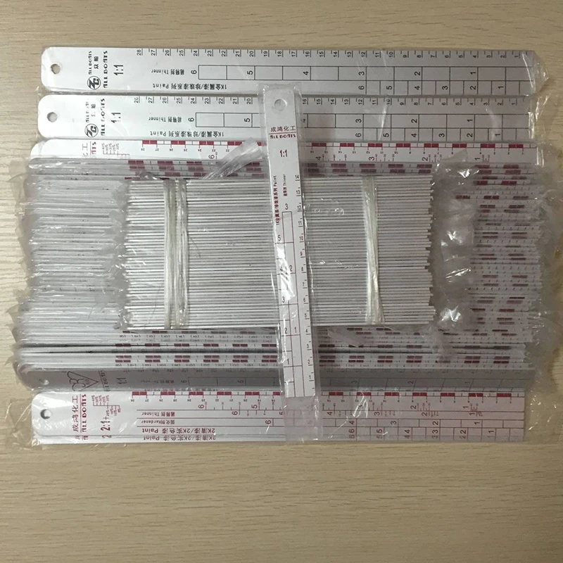Mixing sticks measuring aluminum paint ruler