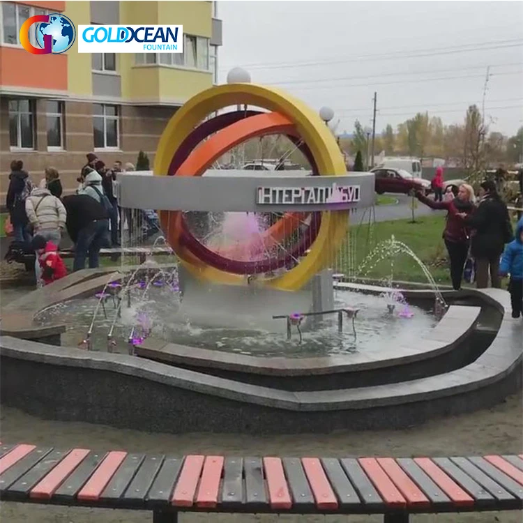 High Quality Wonderful Stainless Steel Dia.5m Music Dancing Sculpture Fountain