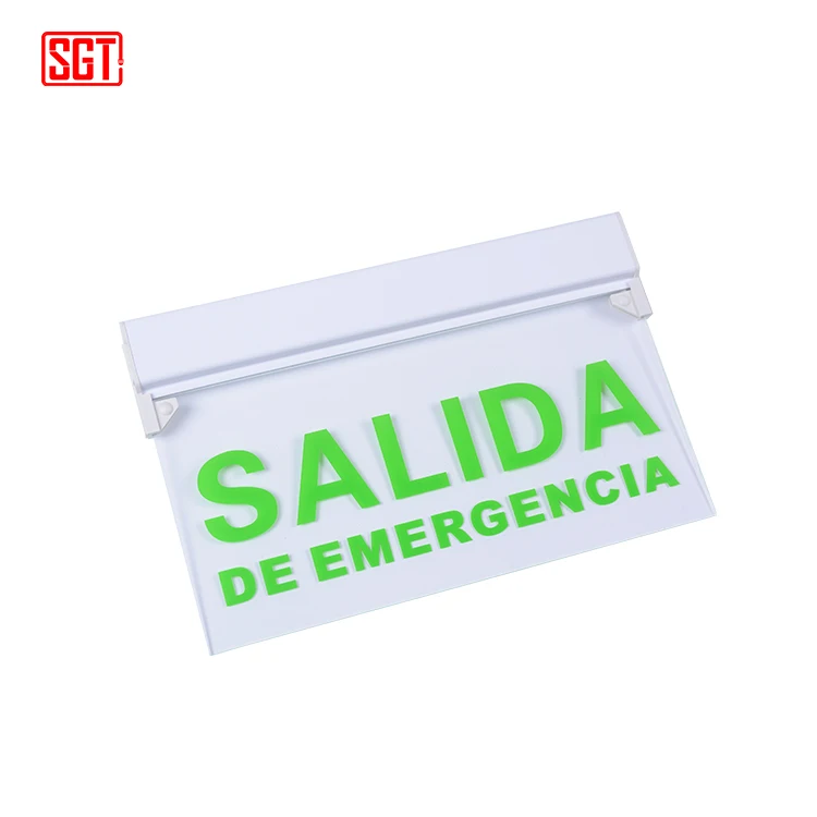 BEST sell SKU China cheap price fire safety hanging emergency light led salida exit sign
