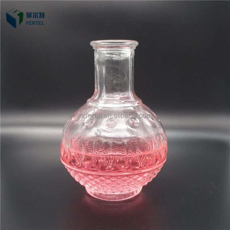 
fancy glass vodka bottle, liquor vodka glass bottle wholesale with glass lid 