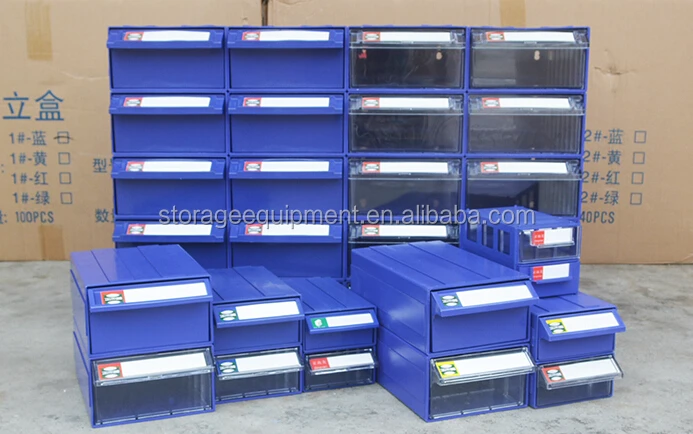 clear plastic parts box & Stackable plastic drawer for warehouse parts storage