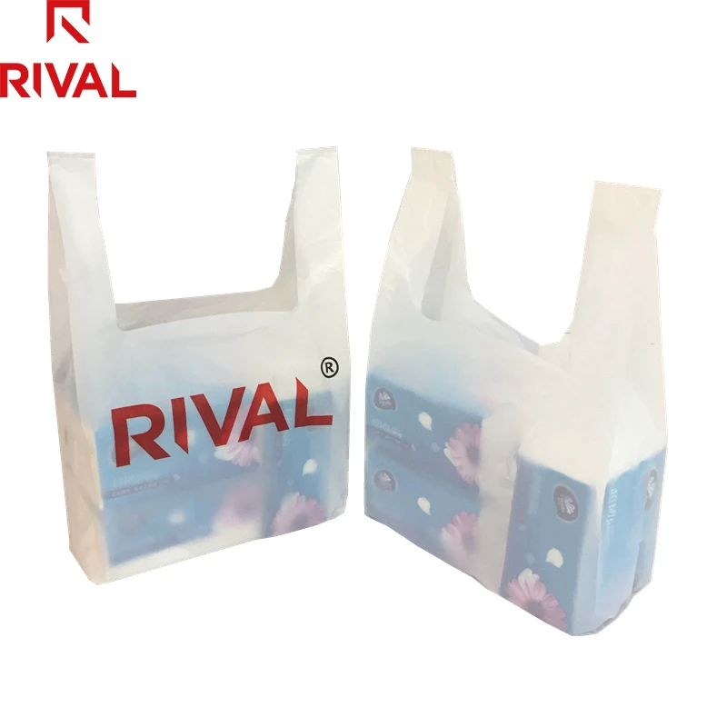 Hot Sale good price reusable thank you t shirt shopping bags