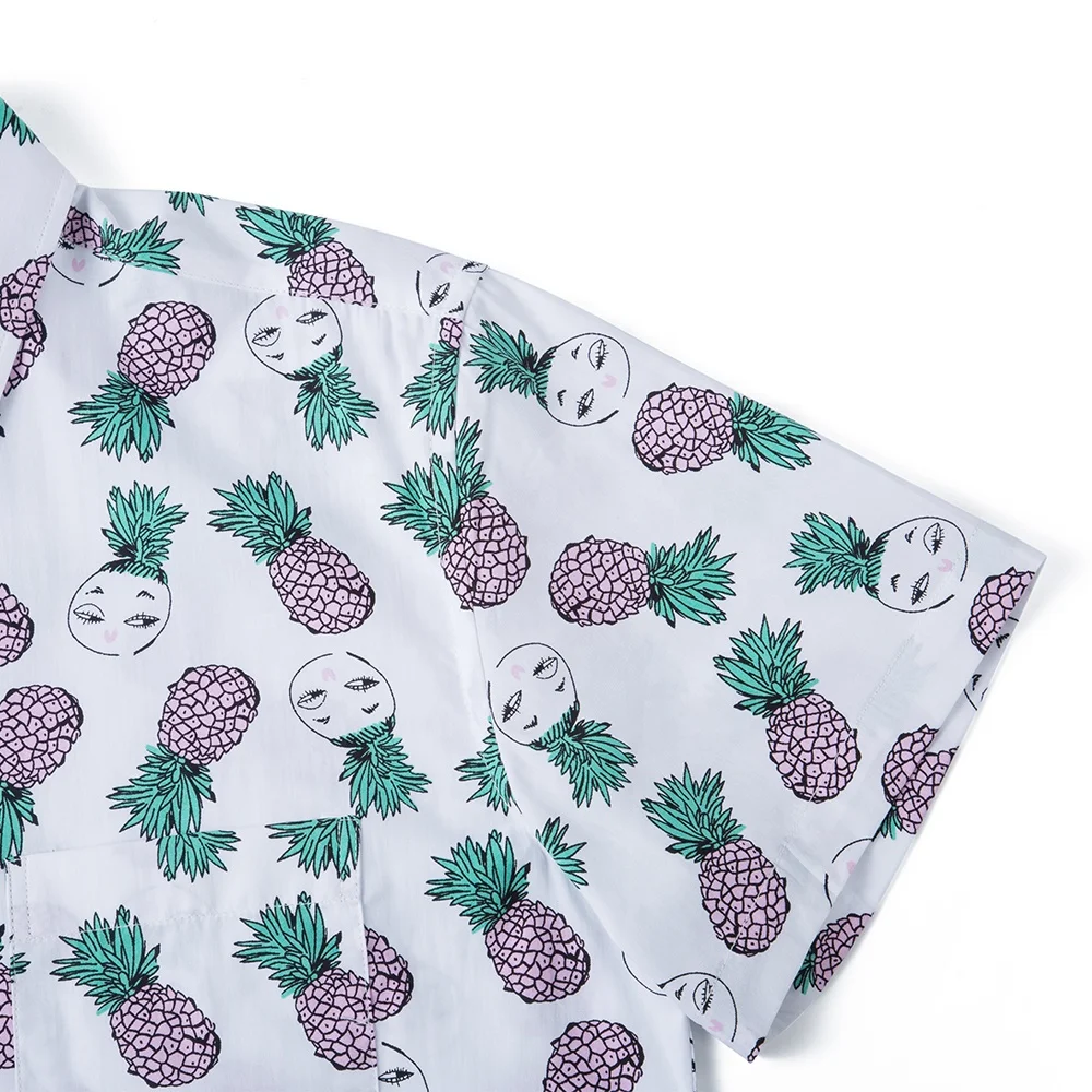 European and american sizes casual fashion baumwolle cotton beach shirt white men man in stock