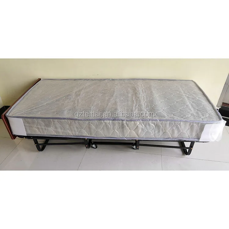 
Гостевая кровать, складная кровать с металлической рамой и пружинным матрасом 