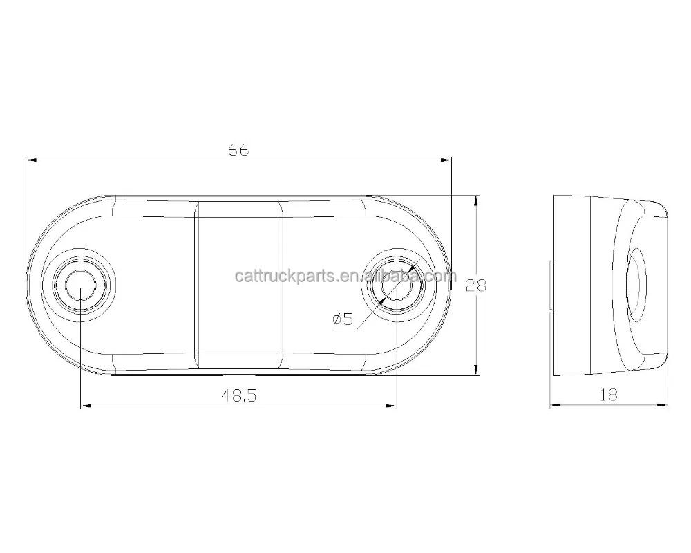 Led Side Marker And Clearance Lights 24 volt truck light system 12-24v led side marker for truck