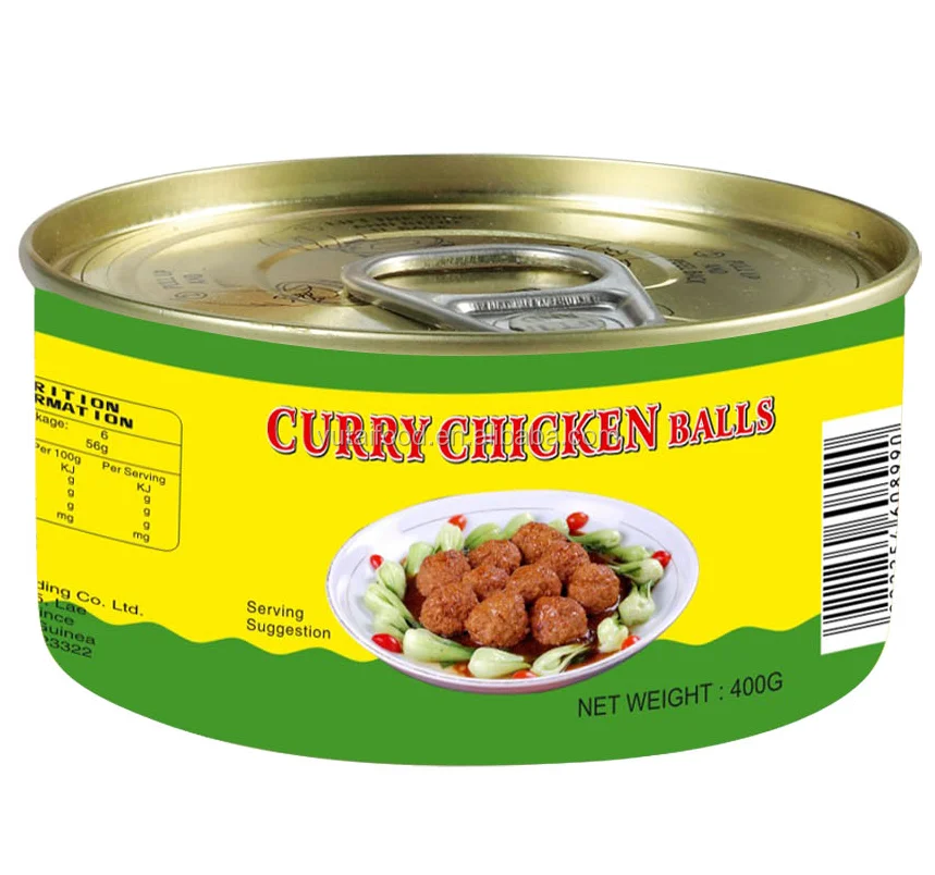 Консервированная куриная еда, курица карри