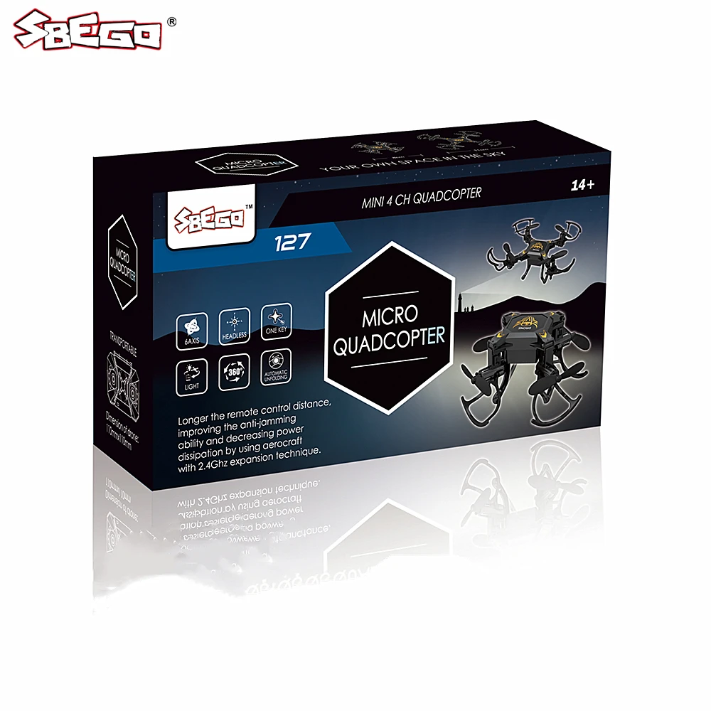 2018 Most Popular Sbego 4 Channels 6-Aixe Folding Drone Without Camera Foldable Helicopter Made In China