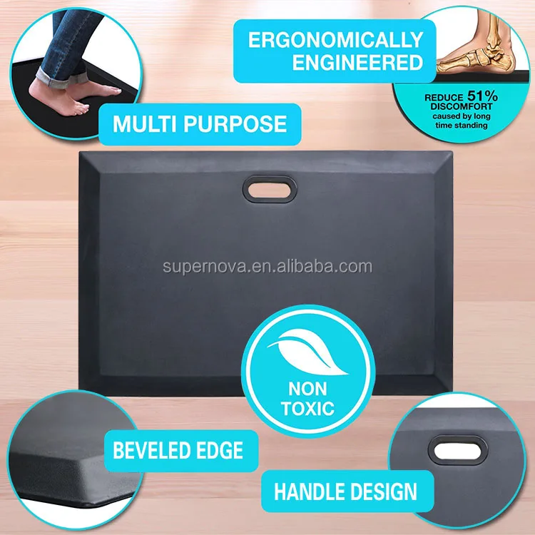 Лидер продаж 100% г. pu пены коврик черный Антивозрастная коврик для офиса