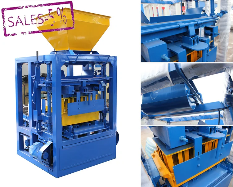 New brick machine qt4-24 manual concrete block machine for cement bricks