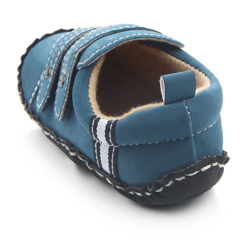 
New Arrival Leather Baby TPR Handmade Hard Sole Boys Walking Shoes 