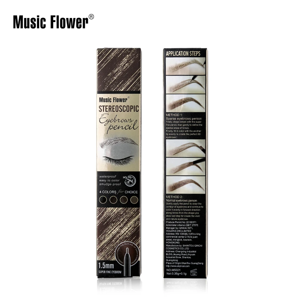 Private Label Makeup Automatic Eyebrow Pencil With Eye Brow Brush Waterproof Long-lasting Eyebrow Pencil