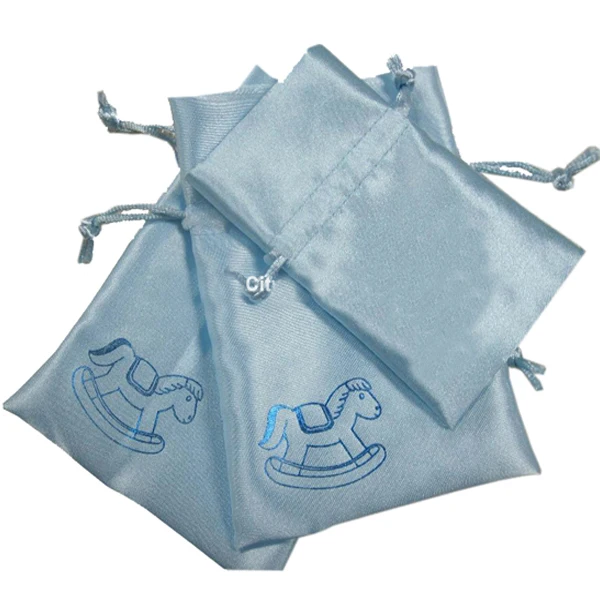 Custom Drawstring Silk Pouch For Jewelry