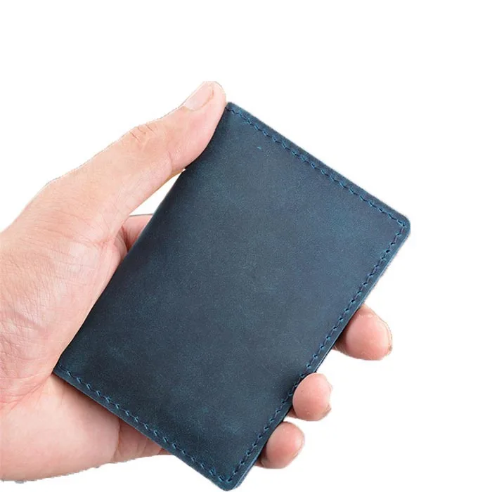 High Quality Original Leather Simple Design ATM Credit Slim Business Card Holder