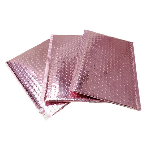 
Wholesale shiny metallic rose gold bubble mailer for bra 