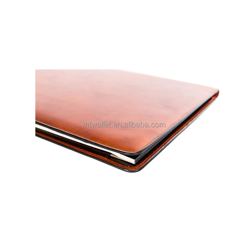 Leather Professional Briefcase Style Custom Portfolio With Ring Binder Handle Portfolio Art Document Case Notepad Portfolio