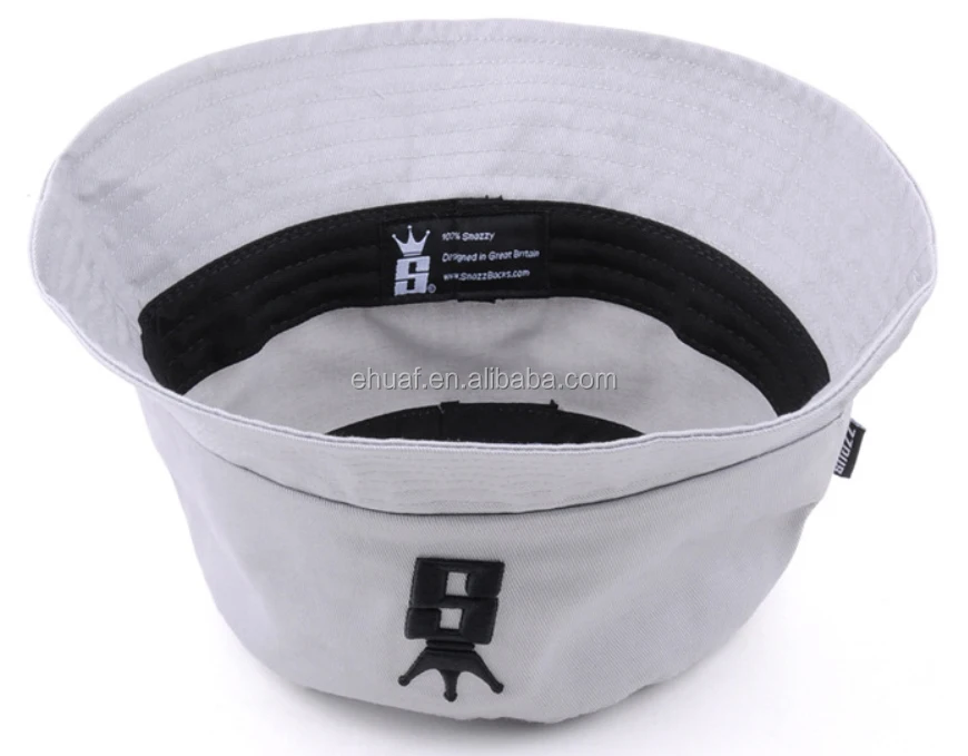 Cotton chino twill customize white 3D embroidery bucket hat